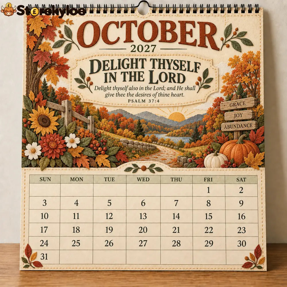 ✝️ 2027 Psalms of Comfort & Strength Wall Calendar - Monthly Designs: 12 Scripture-Inspired Designs