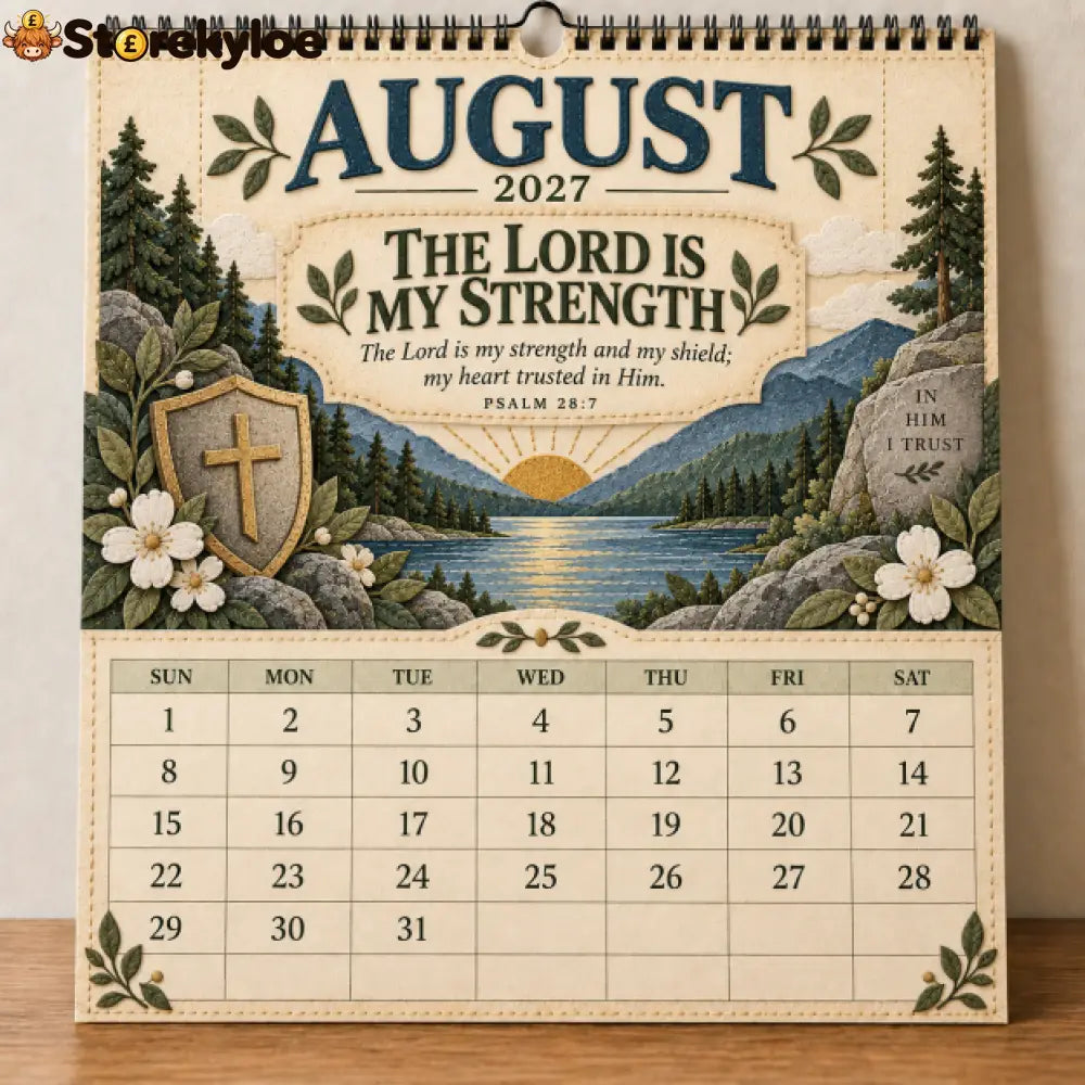 ✝️ 2027 Psalms of Comfort & Strength Wall Calendar - Monthly Designs: 12 Scripture-Inspired Designs