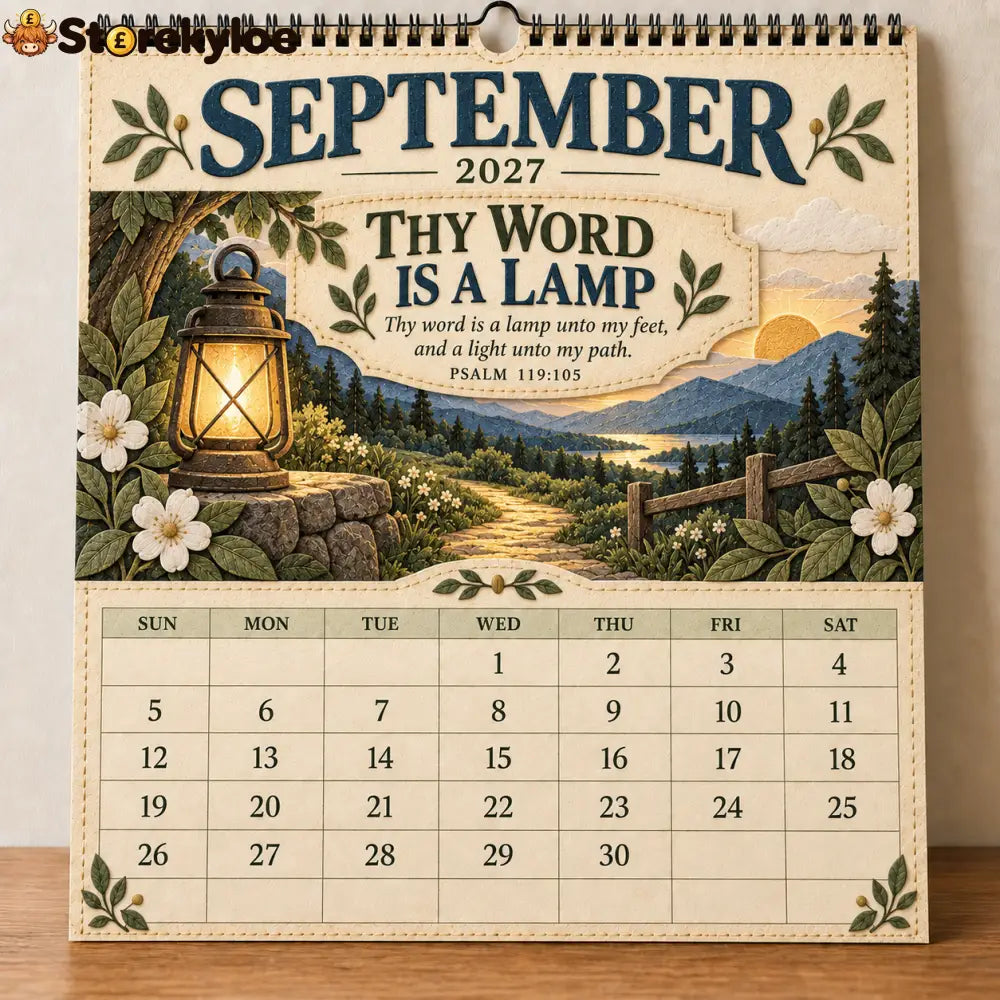 ✝️ 2027 Psalms of Comfort & Strength Wall Calendar - Monthly Designs: 12 Scripture-Inspired Designs