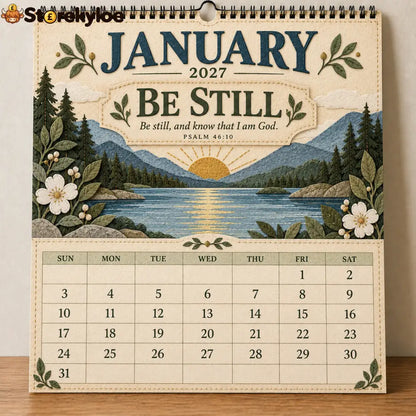 ✝️ 2027 Psalms of Comfort & Strength Wall Calendar - Monthly Designs: 12 Scripture-Inspired Designs