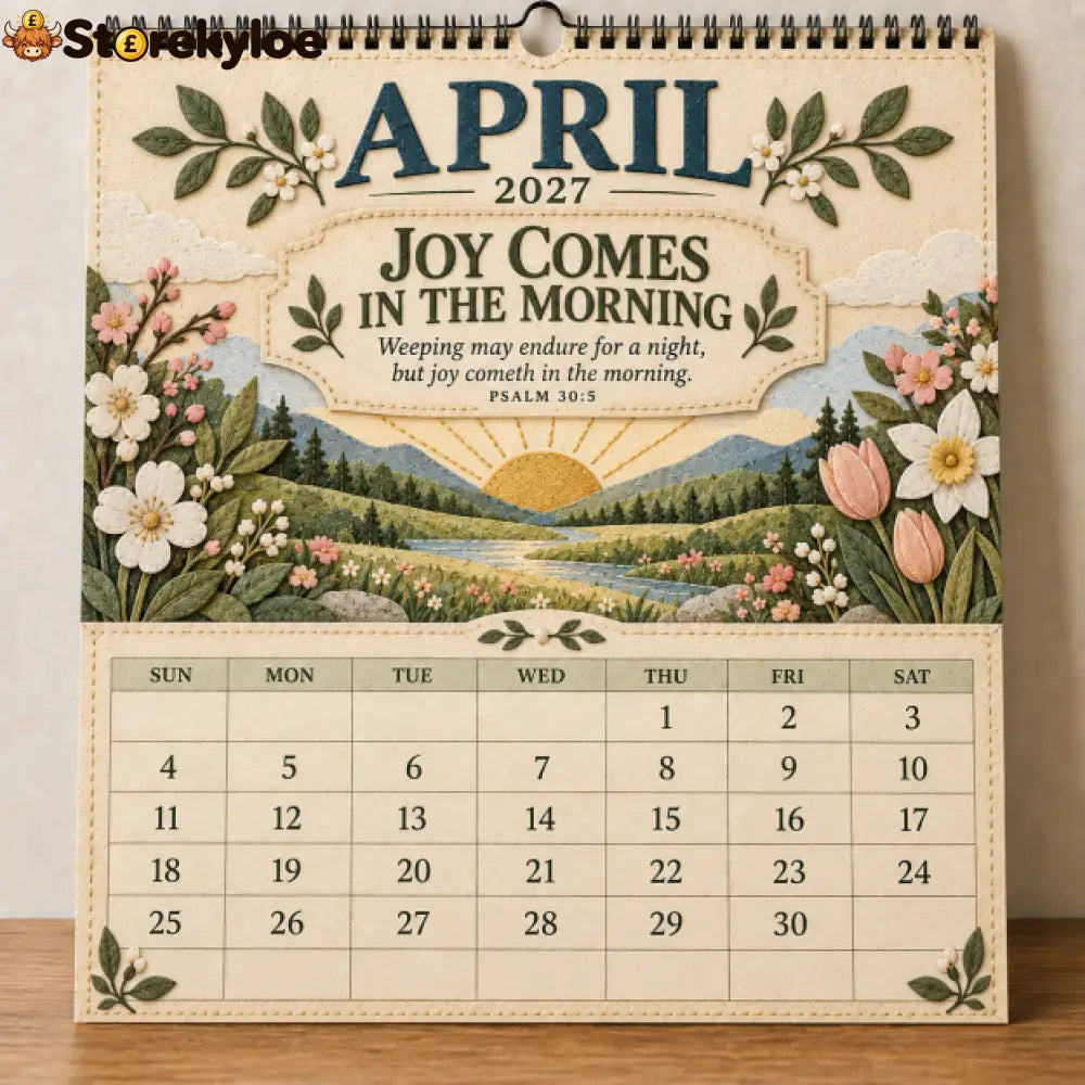 ✝️ 2027 Psalms of Comfort & Strength Wall Calendar - Monthly Designs: 12 Scripture-Inspired Designs