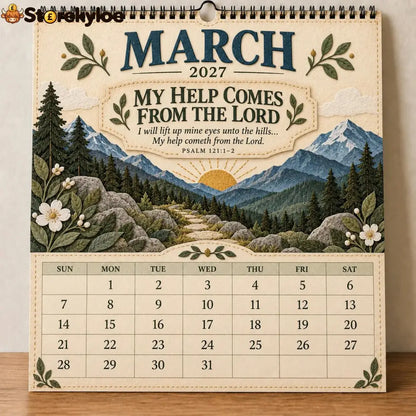 ✝️ 2027 Psalms Wall Calendar | Monthly Scripture & Christian Artwork