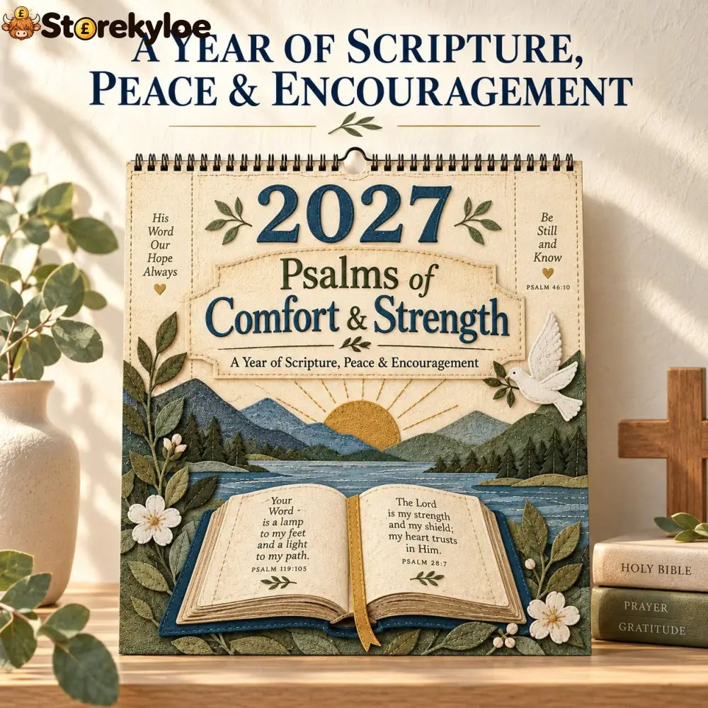 ✝️ 2027 Psalms Wall Calendar | Monthly Scripture & Christian Artwork