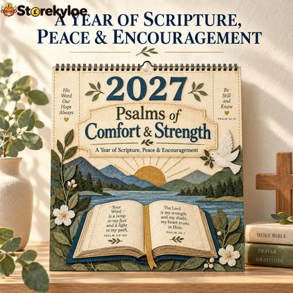 ✝️ 2027 Psalms Wall Calendar | Monthly Scripture & Christian Artwork