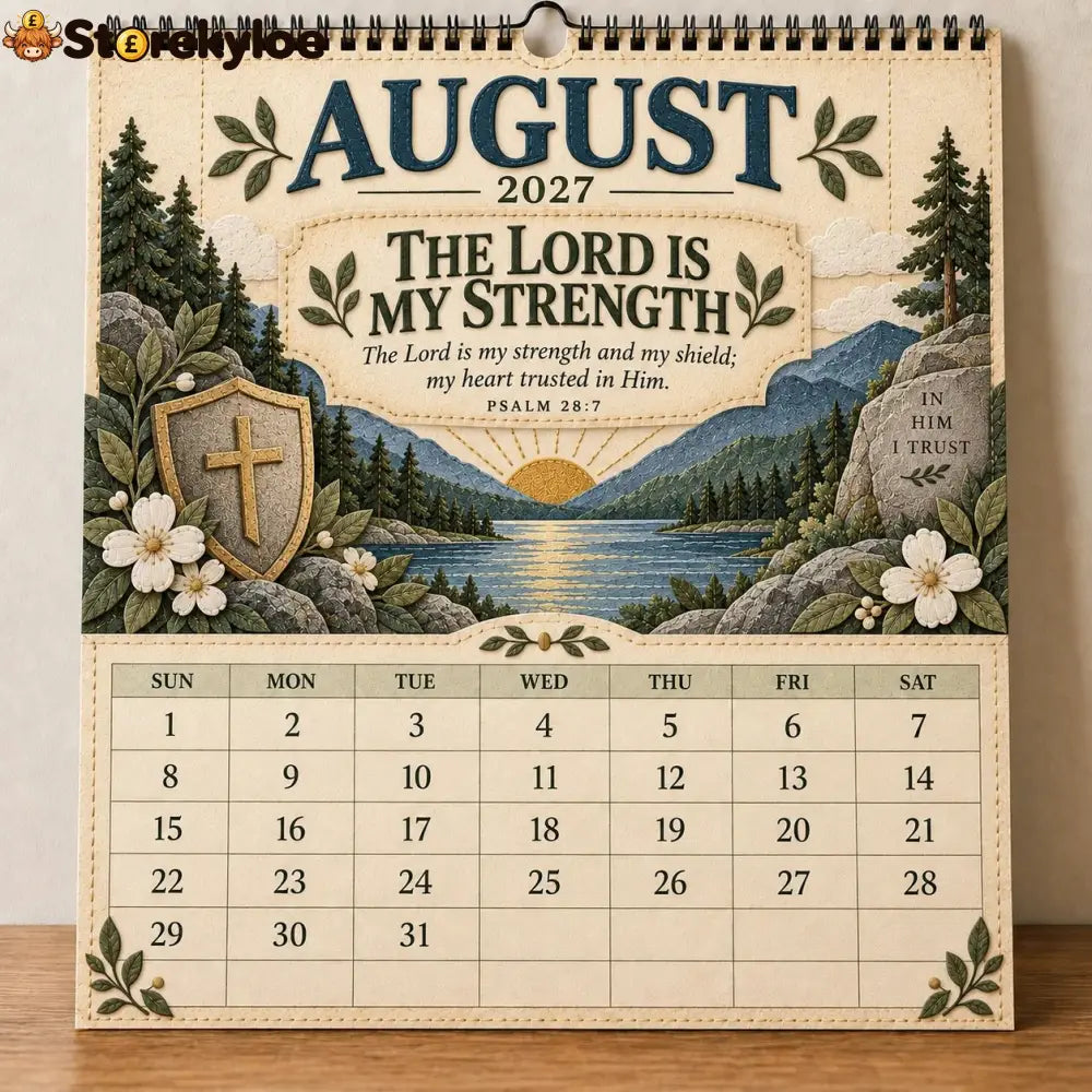 ✝️ 2027 Psalms Wall Calendar | Monthly Scripture & Christian Artwork