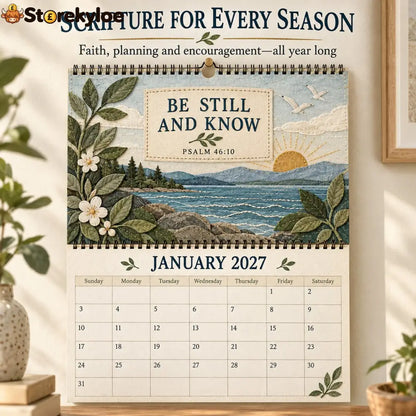 ✝️ 2027 Psalms Wall Calendar | Monthly Scripture & Christian Artwork