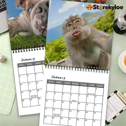 2027 Ugly Animal Selfies Wall Calendar