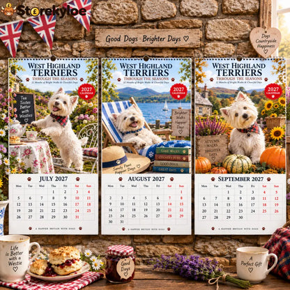 ✨🌿2027 West Highland Terriers Through The Seasons Calendar🐶