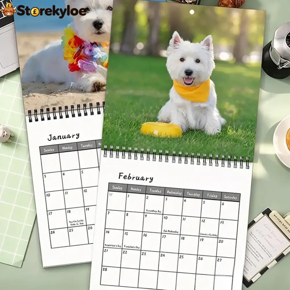 🐶 2027 West Highland White Terrier Calendar – 12 Months of Charming Dog Portraits & Happy Moments