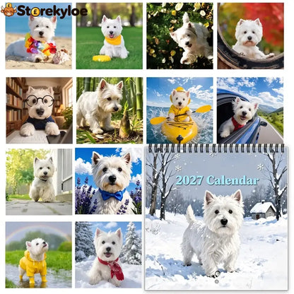 🐶 2027 West Highland White Terrier Calendar – 12 Months of Charming Dog Portraits & Happy Moments