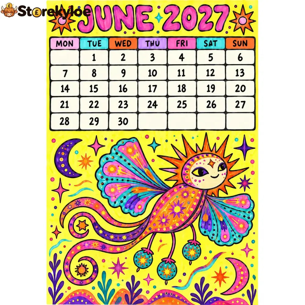📅🎨2027 Whimsical Art Wall Calendar – 12-Month Fantasy Illustration Calendar🥳