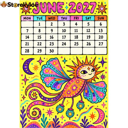 📅🎨2027 Whimsical Art Wall Calendar – 12-Month Fantasy Illustration Calendar🥳