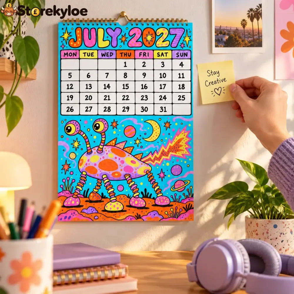 📅🎨2027 Whimsical Art Wall Calendar – 12-Month Fantasy Illustration Calendar🥳