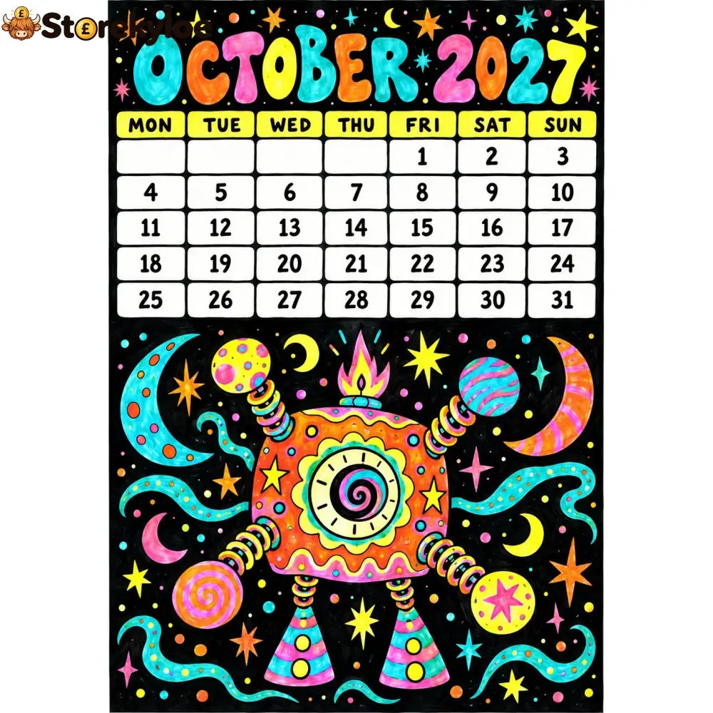 📅🎨2027 Whimsical Art Wall Calendar – 12-Month Fantasy Illustration Calendar🥳
