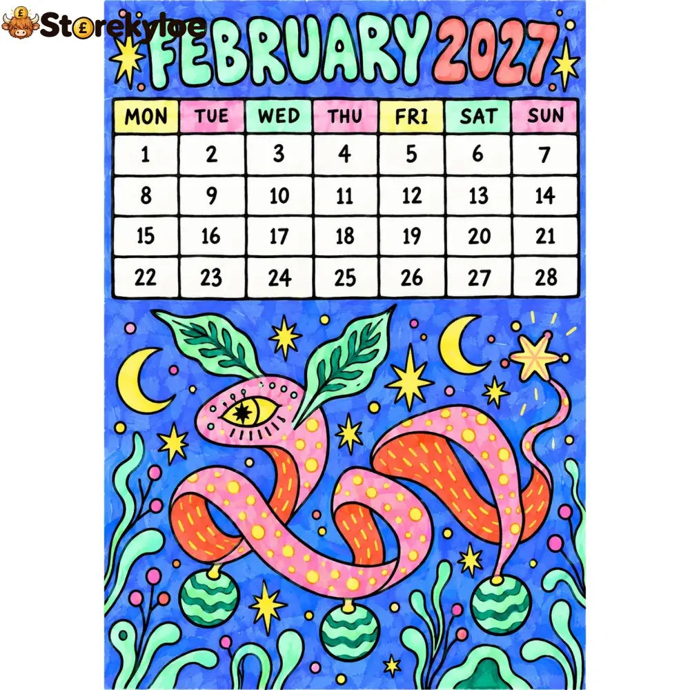 📅🎨2027 Whimsical Art Wall Calendar – 12-Month Fantasy Illustration Calendar🥳