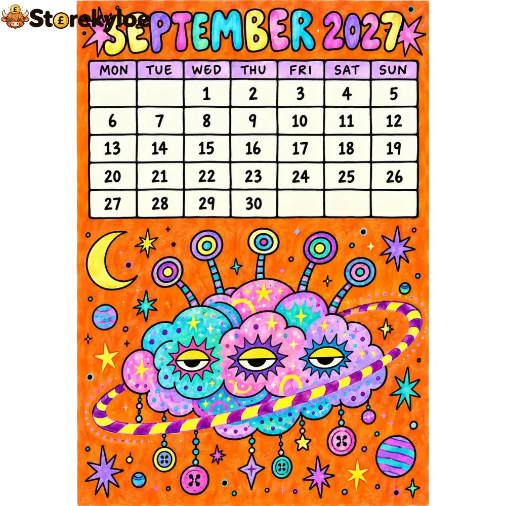 📅🎨2027 Whimsical Art Wall Calendar – 12-Month Fantasy Illustration Calendar🥳