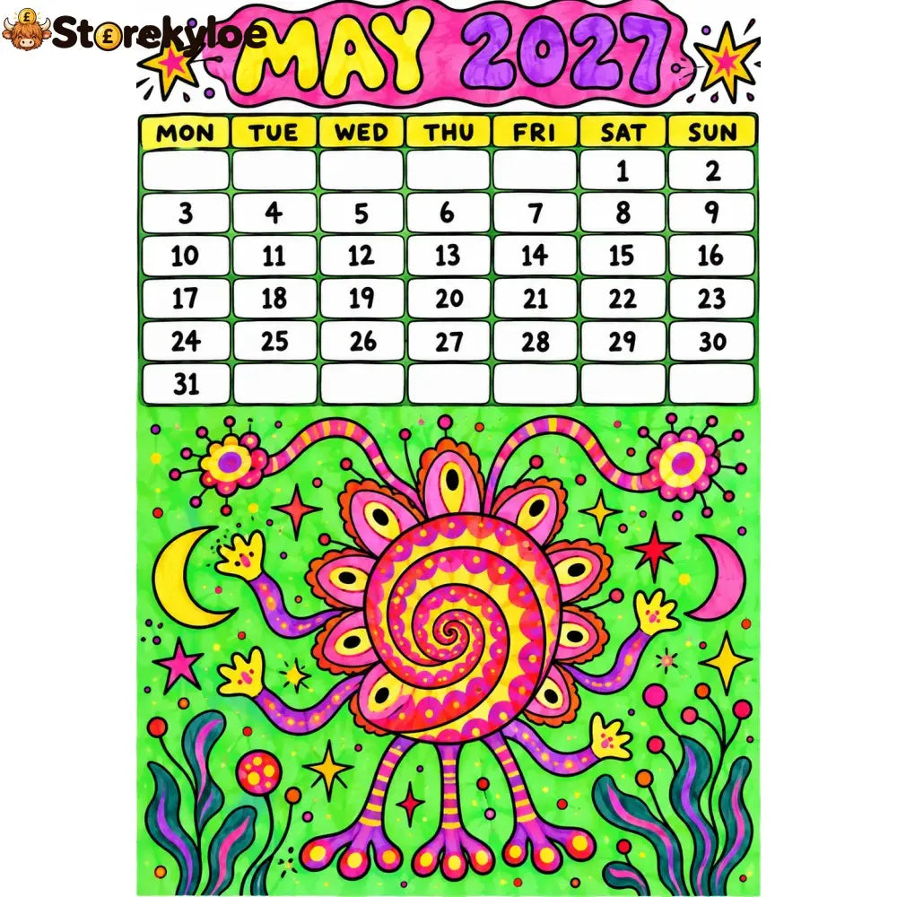 📅🎨2027 Whimsical Art Wall Calendar – 12-Month Fantasy Illustration Calendar🥳