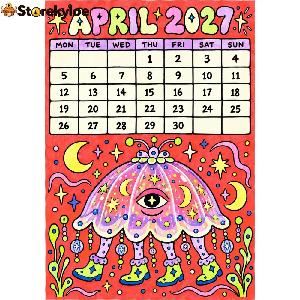 📅🎨2027 Whimsical Art Wall Calendar – 12-Month Fantasy Illustration Calendar🥳