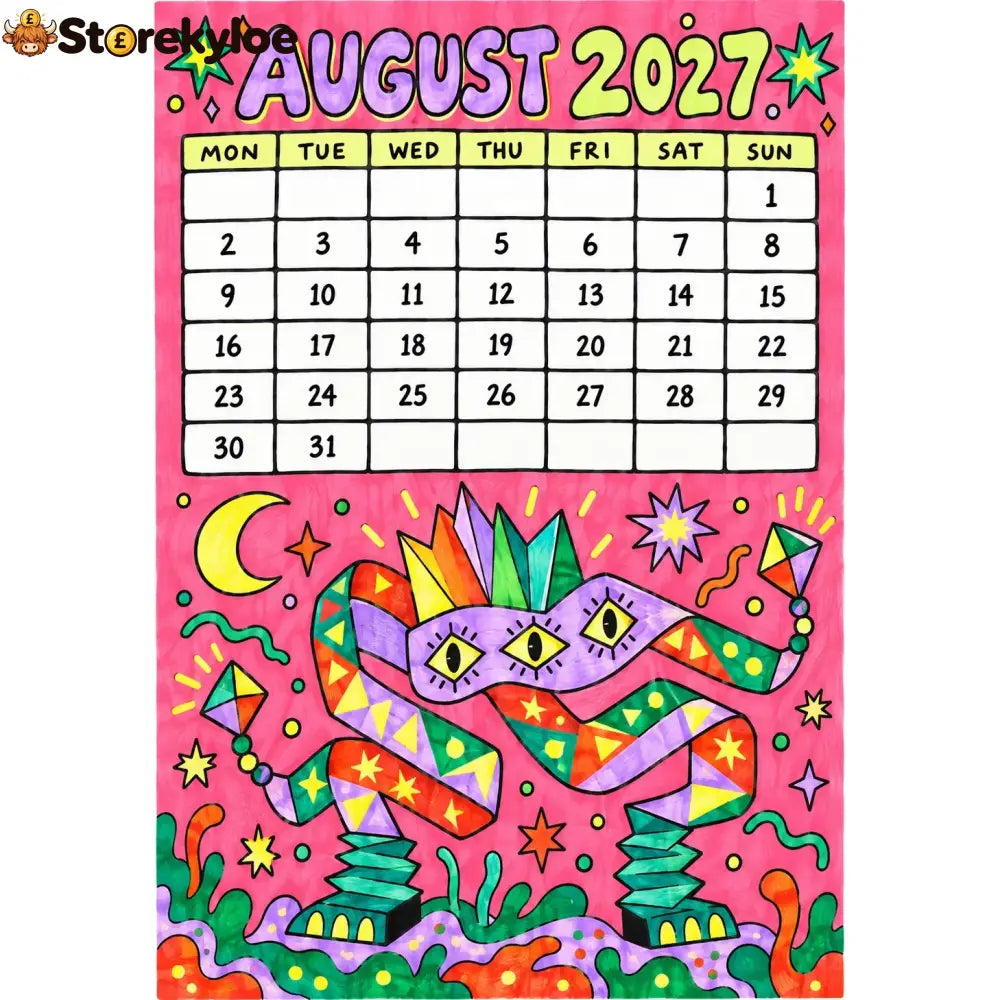 📅🎨2027 Whimsical Art Wall Calendar – 12-Month Fantasy Illustration Calendar🥳