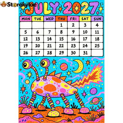 📅🎨2027 Whimsical Art Wall Calendar – 12-Month Fantasy Illustration Calendar🥳
