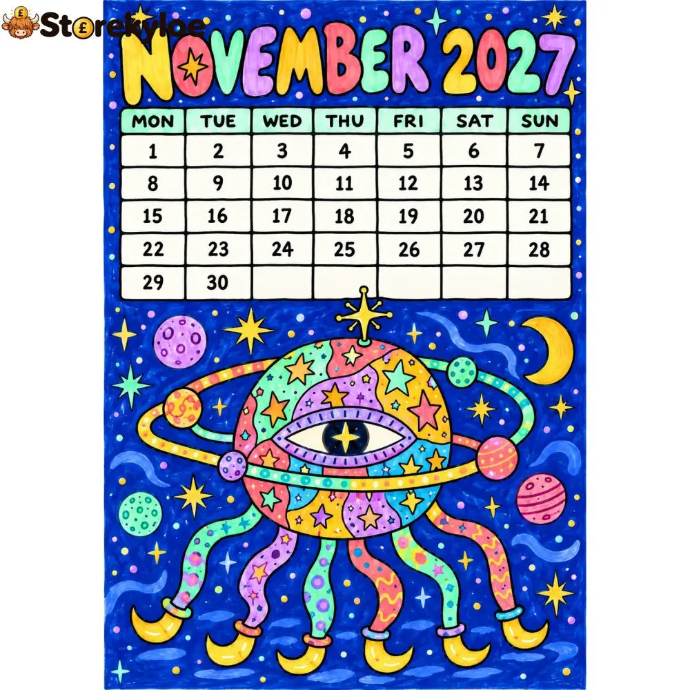 📅🎨2027 Whimsical Art Wall Calendar – 12-Month Fantasy Illustration Calendar🥳