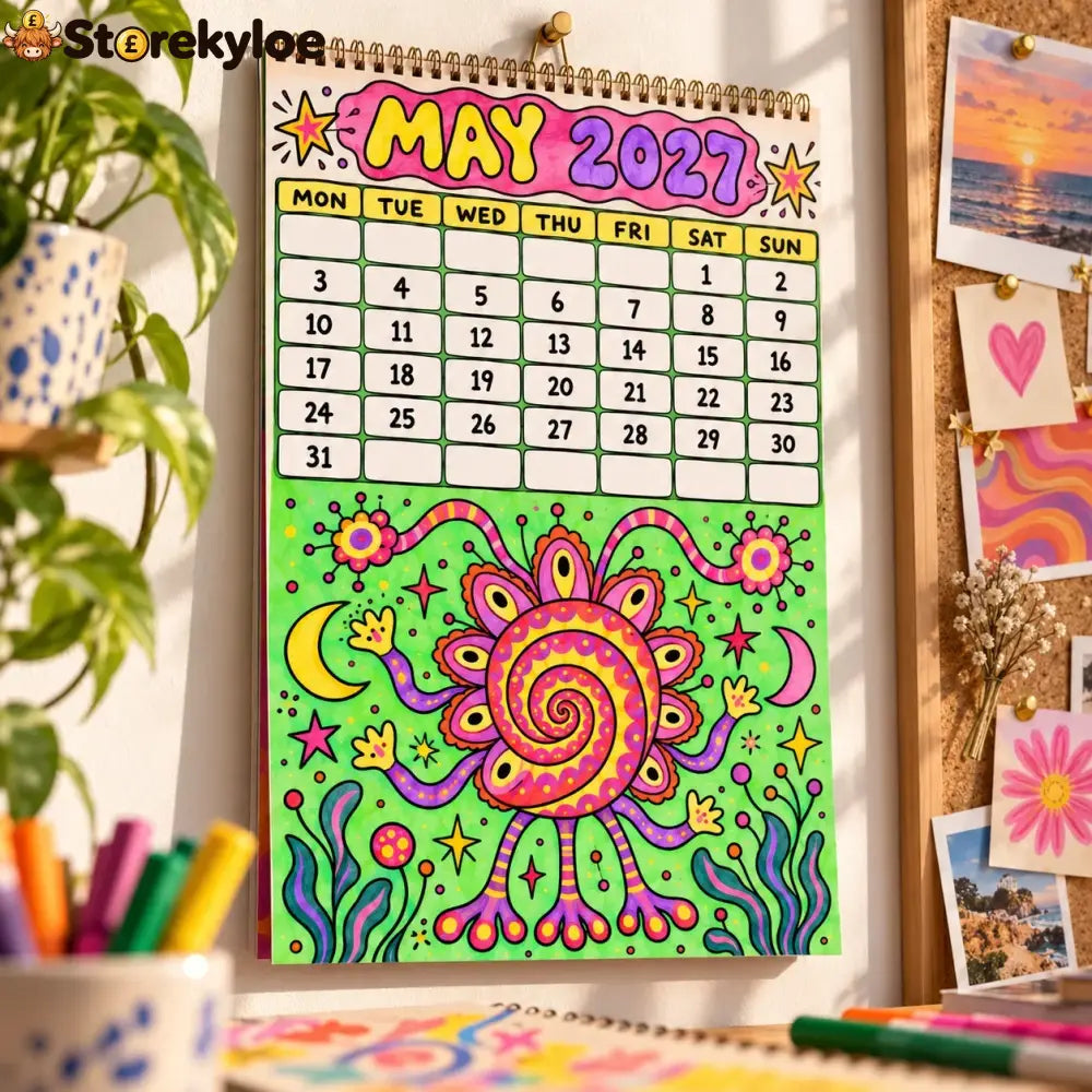 📅🎨2027 Whimsical Art Wall Calendar – 12-Month Fantasy Illustration Calendar🥳