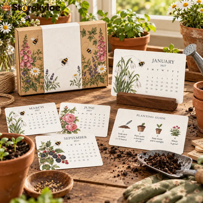 🐝 2027 Wildflower Bee Desk Calendar - Flower