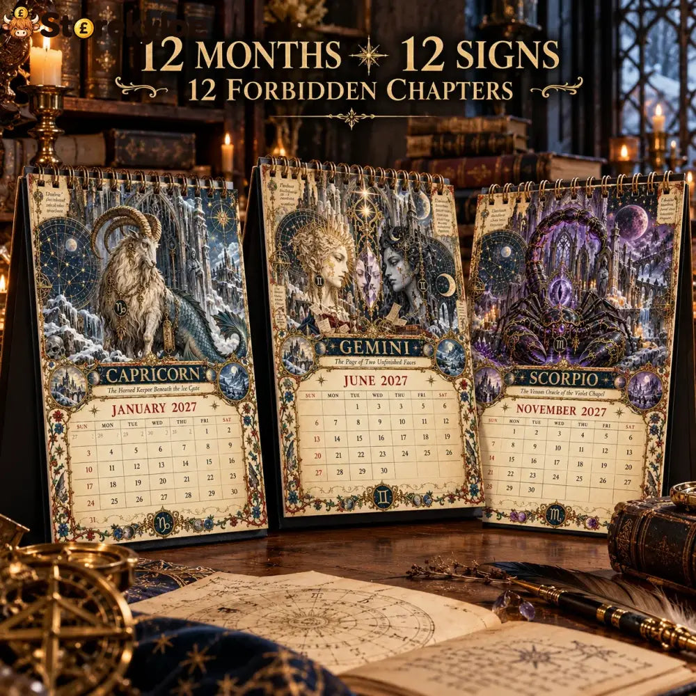 🏅2027 Zodiac Grimoire Calendar™ | 12 Signs 12 Forbidden Chapters