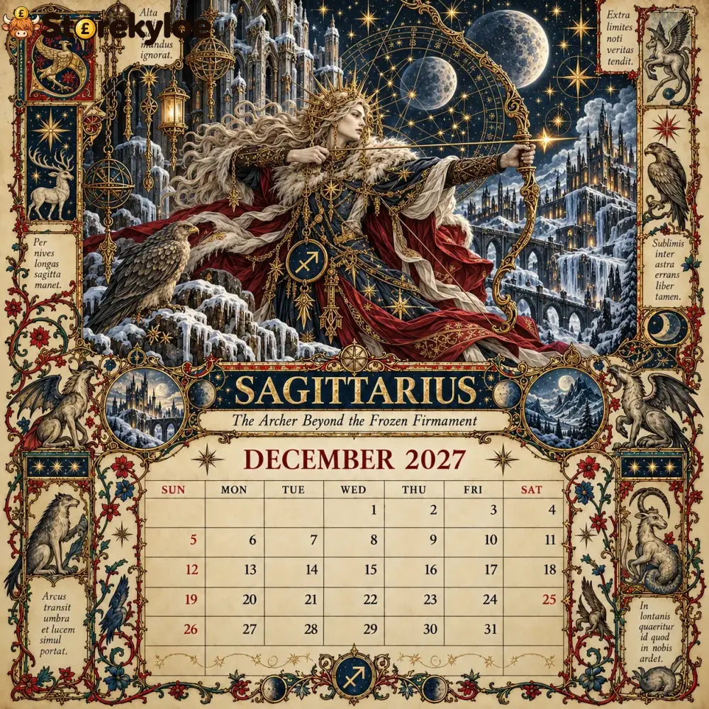 🏅2027 Zodiac Grimoire Calendar™ | 12 Signs 12 Forbidden Chapters