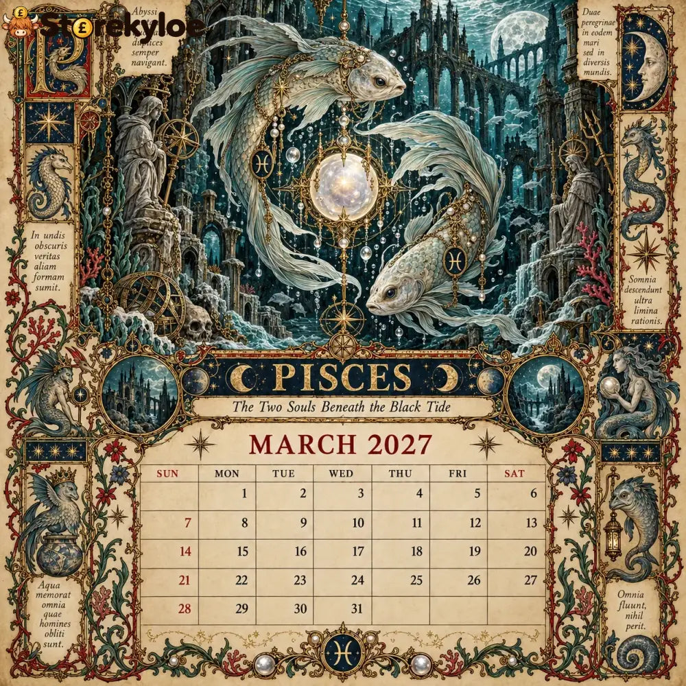 🏅2027 Zodiac Grimoire Calendar™ | 12 Signs 12 Forbidden Chapters