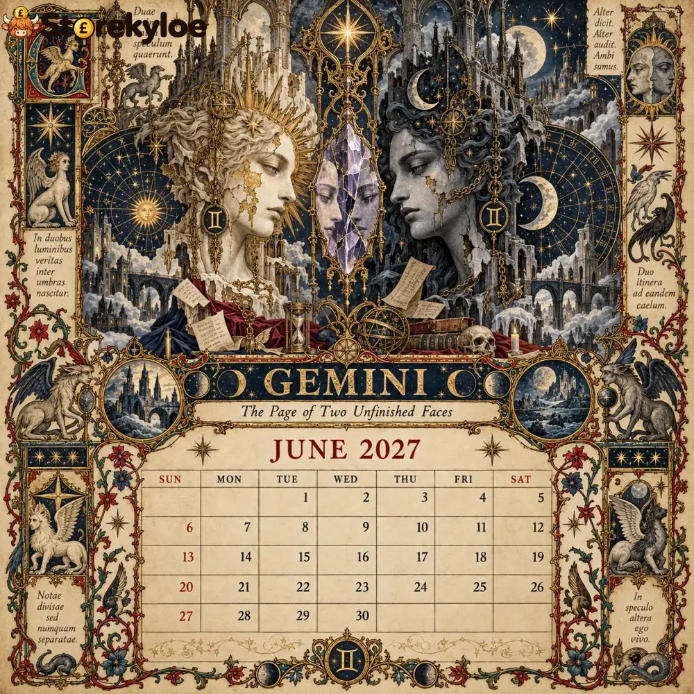 🏅2027 Zodiac Grimoire Calendar™ | 12 Signs 12 Forbidden Chapters
