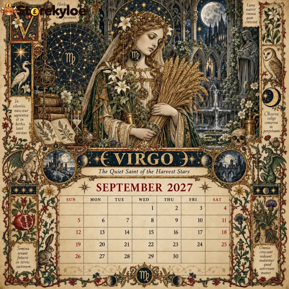 🏅2027 Zodiac Grimoire Calendar™ | 12 Signs 12 Forbidden Chapters