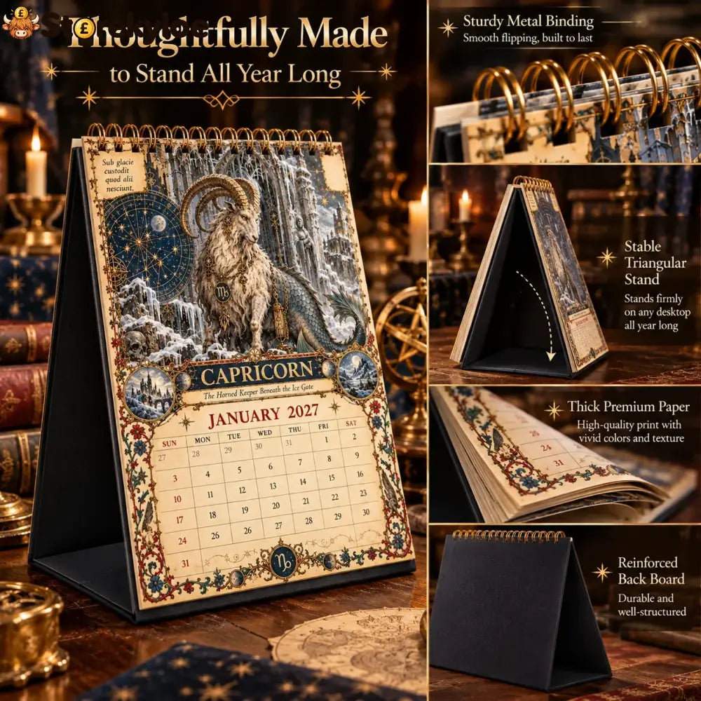 🏅2027 Zodiac Grimoire Calendar™ | 12 Signs 12 Forbidden Chapters