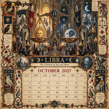 🏅2027 Zodiac Grimoire Calendar™ | 12 Signs 12 Forbidden Chapters