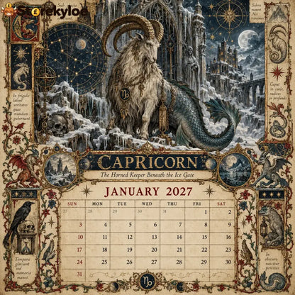🏅2027 Zodiac Grimoire Calendar™ | 12 Signs 12 Forbidden Chapters