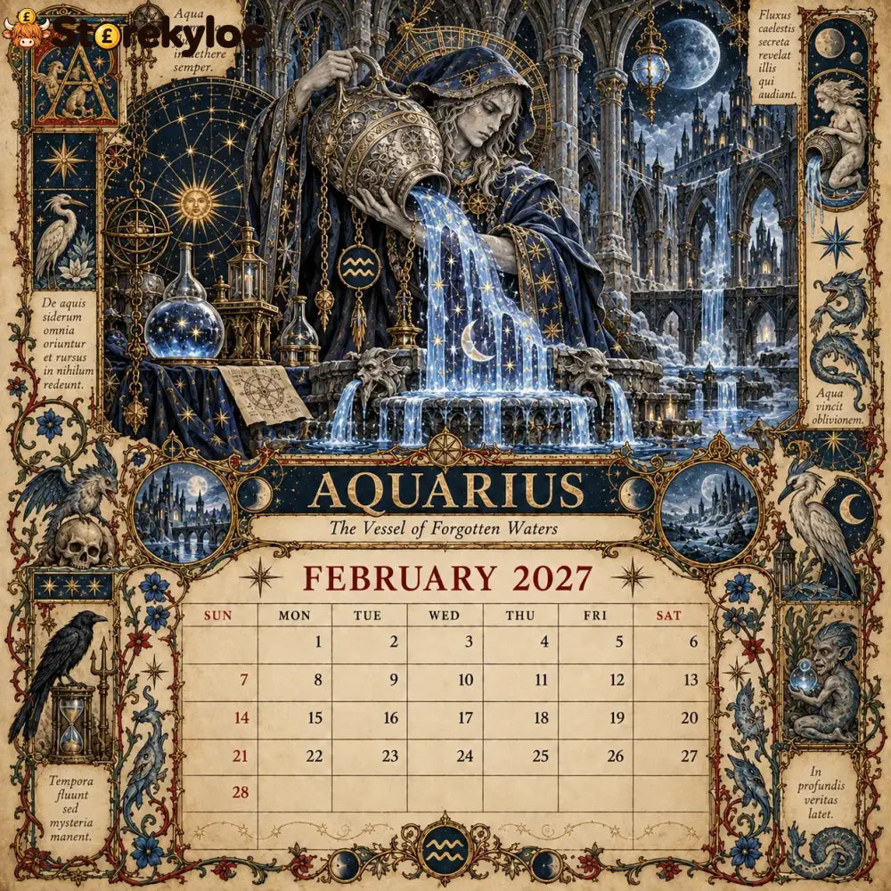 🏅2027 Zodiac Grimoire Calendar™ | 12 Signs 12 Forbidden Chapters