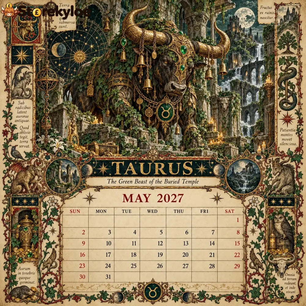 🏅2027 Zodiac Grimoire Calendar™ | 12 Signs 12 Forbidden Chapters