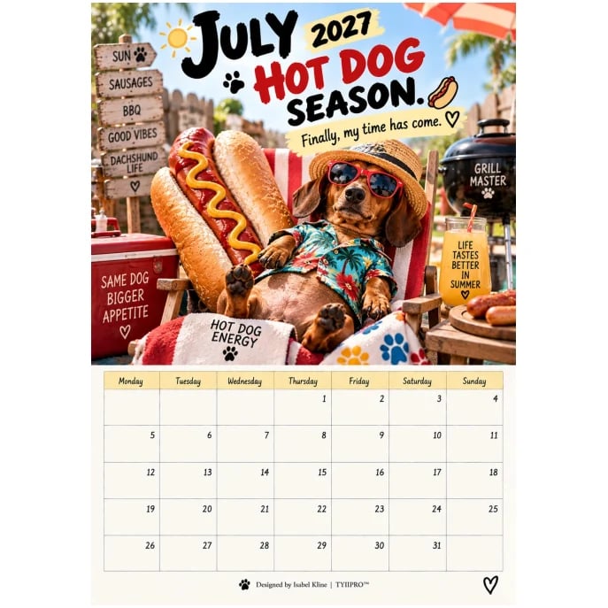 🐶 Long Body, Big Attitude: 2027 Funny Dachshund Calendar for Doxie Fans