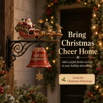 🎅 Santa Sleigh with Reindeer & Bell | 3D Christmas Outdoor Decoration