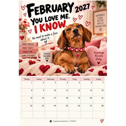 🐶 Long Body, Big Attitude: 2027 Funny Dachshund Calendar for Doxie Fans