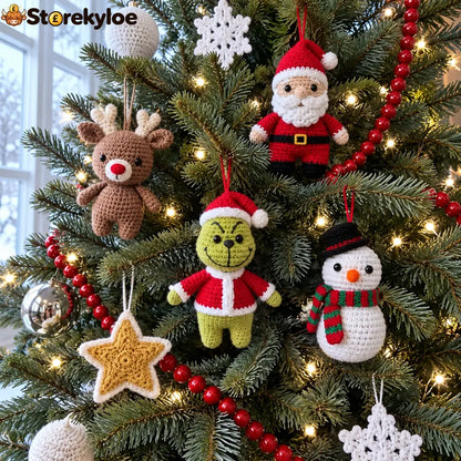 🌳24-Day Crochet Christmas Advent Calendar – 24 Surprise DIY Ornament Kits to Make & Hang 🧶