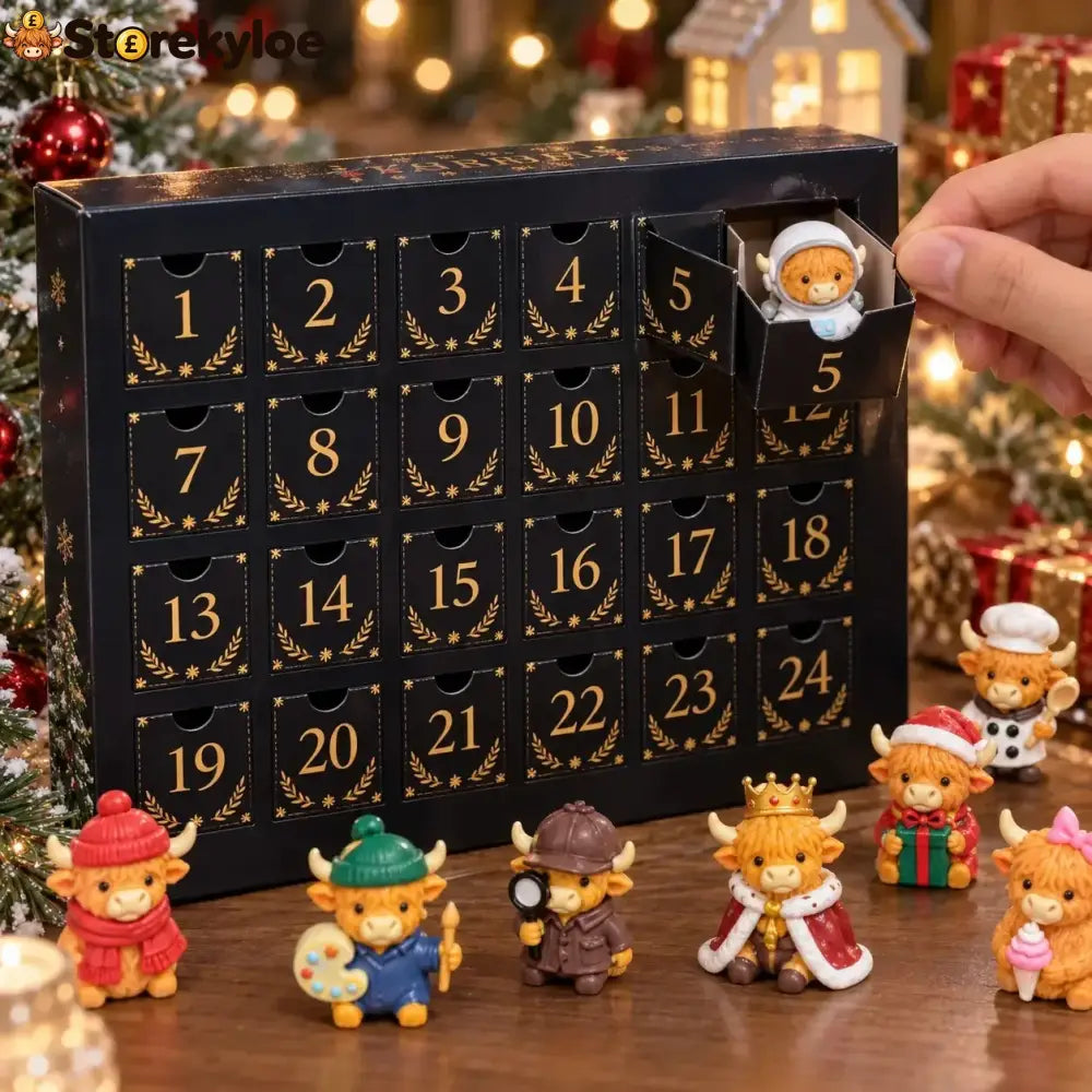 24-Day Highland Cow Advent Calendar