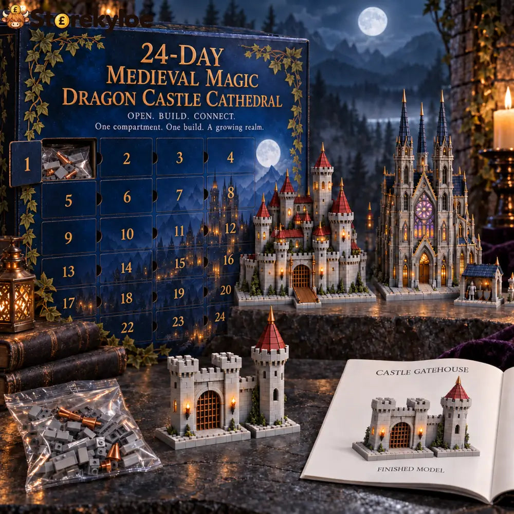 24-day Medieval Magic Dragon Castle Cathedral Advent Calendar - Dargon