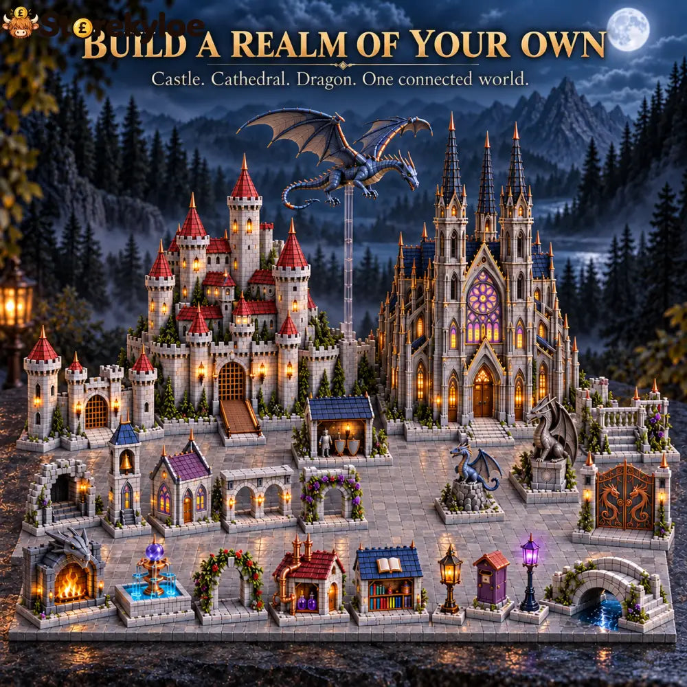 24-day Medieval Magic Dragon Castle Cathedral Advent Calendar - Dargon