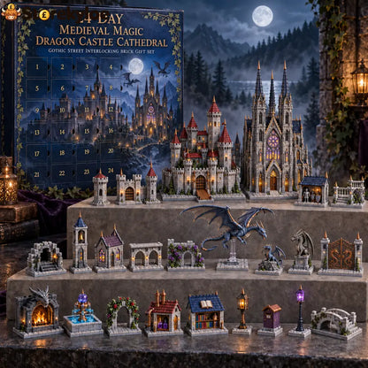 24-day Medieval Magic Dragon Castle Cathedral Advent Calendar - Dargon