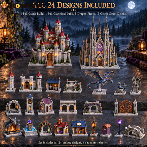 24-day Medieval Magic Dragon Castle Cathedral Advent Calendar - Dargon