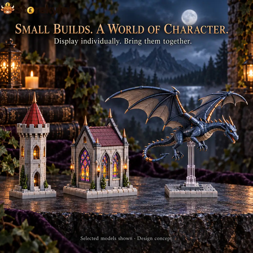 24-day Medieval Magic Dragon Castle Cathedral Advent Calendar - Dargon