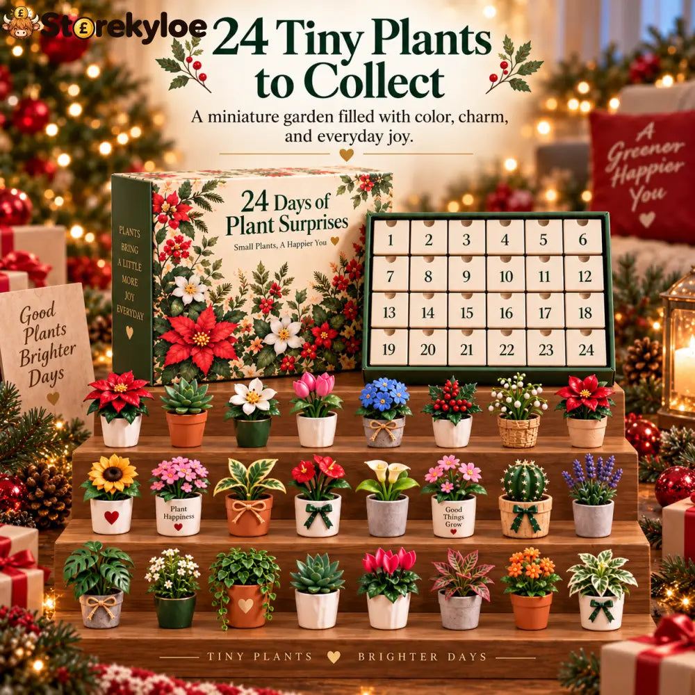 🌸🎁 24 Days of Blooming Joy™ – Mini Plant Figurines Advent Calendar