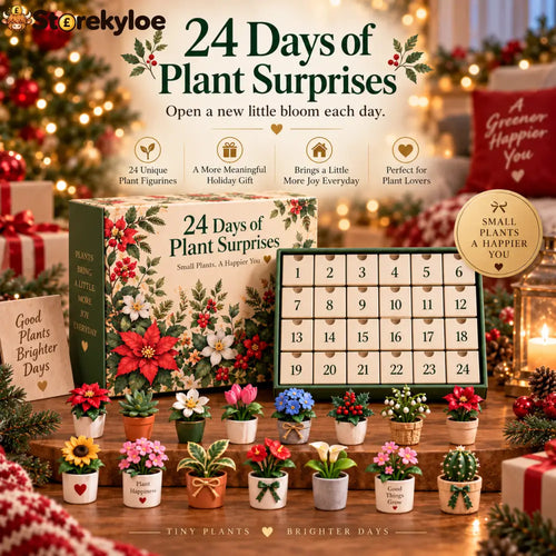 🌸🎁 24 Days of Blooming Joy™ – Mini Plant Figurines Advent Calendar