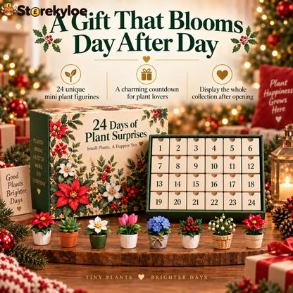 🌸🎁 24 Days of Blooming Joy™ – Mini Plant Figurines Advent Calendar